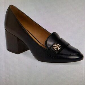 NIB TORY BURCH - sz 7 KIRA 65MM PUMP BLACK CALF LEATHER PATENT BLOCK HEEL size 7